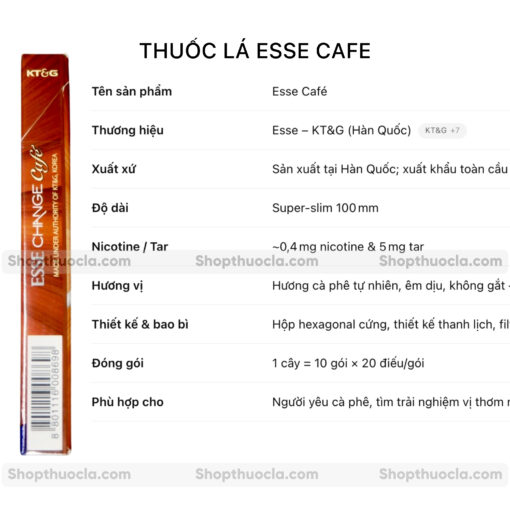 Esse Cafe thông tin