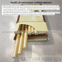 review thuốc lá Democrat vị cà phê
